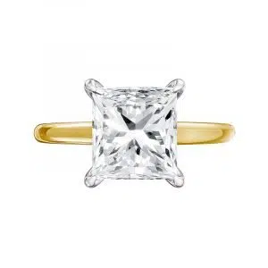 solitaire princess cut engagement ring