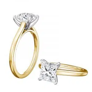 solitaire princess cut engagement ring 5