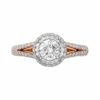 split shank halo rose gold engagement ring 2