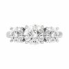 three stone round brilliant diamond ring 1