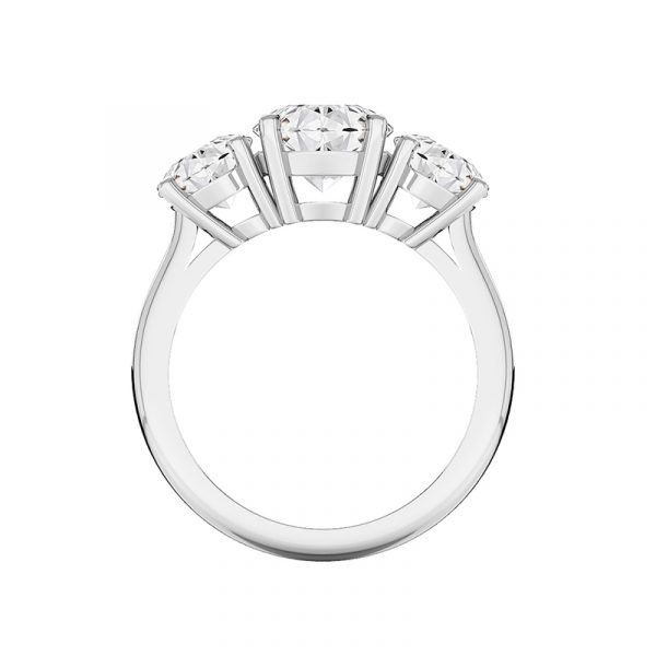 three stone round brilliant diamond ring 2