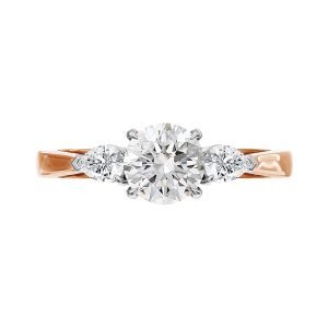 three stone with infinity detail engagement ring 1