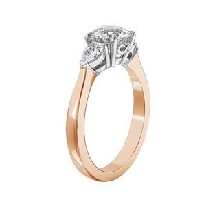 three stone with infinity detail engagement ring 2