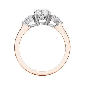 three stone with infinity detail engagement ring 3