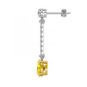 yellow diamond drop earrings 2