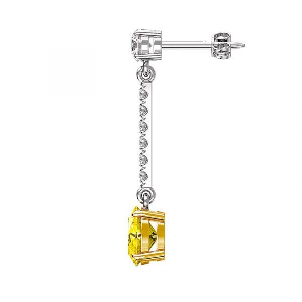 yellow diamond drop earrings 2