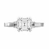 Asscher trapezoids diamond engagement ring