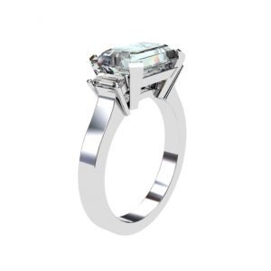 Emerald cut and baguette aquamarine 2