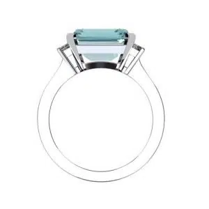 Emerald cut and baguette aquamarine 4