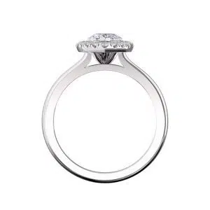 Heart diamond Halo engagement ring 1