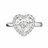 Heart diamond Halo engagement ring