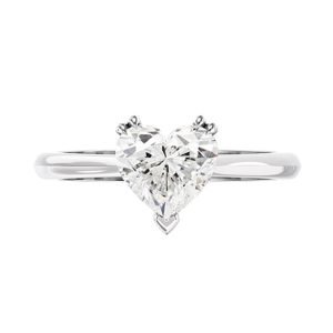 Heart diamond Single stoneengagement ring