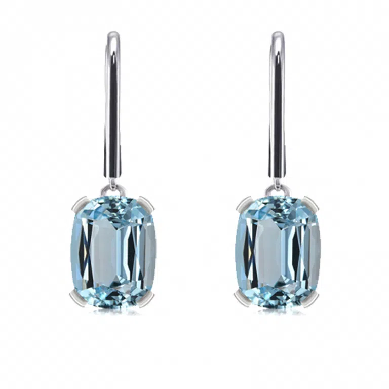 aquamarine drop earrings