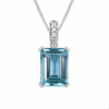 aquamarine pendant emerald cut