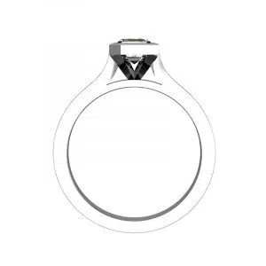 bezel set asscher cut diamond 1