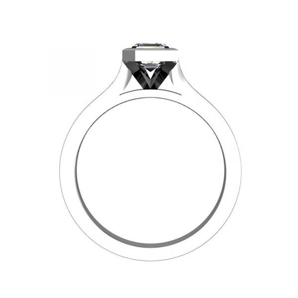 bezel set asscher cut diamond 1