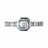 bezel set asscher cut diamond