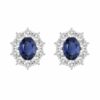 blue sapphire halo earrings