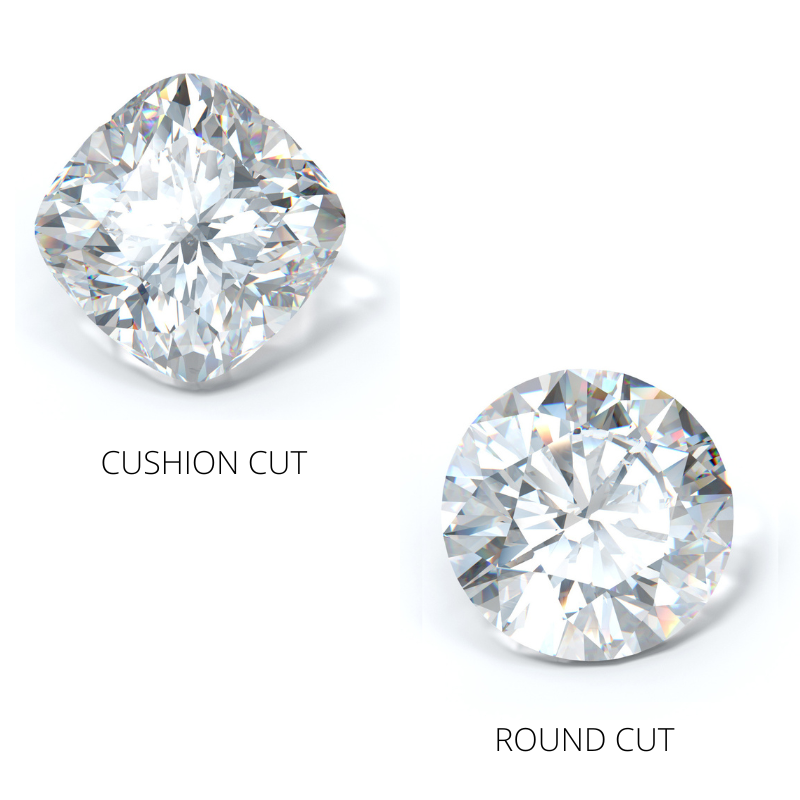 cushion v round Diamond Shapes