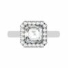 halo asscher cut diamond engagement ring