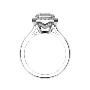 halo asscher cut diamond engagement ring 2