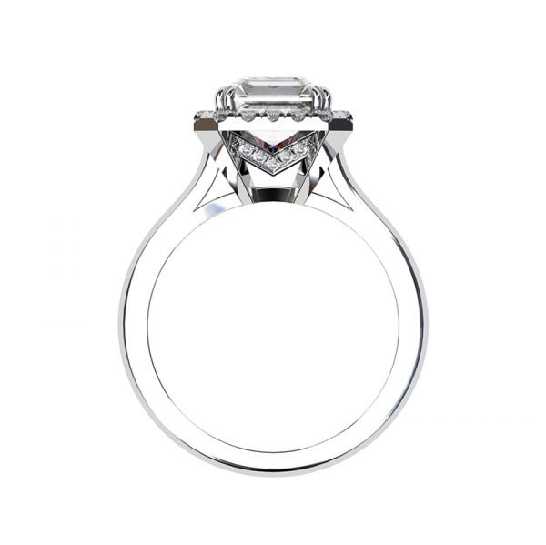 halo asscher cut diamond engagement ring 2