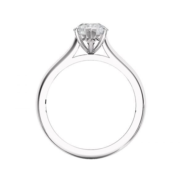 plain band pear shaped engagement ring 2