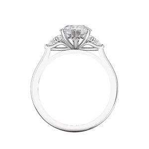 three stone ring heart shaped diamond with pear side diamonds 1