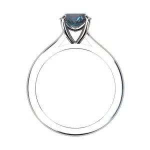 Oval Parti Sapphire Solitaire Ring 2