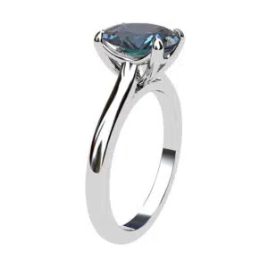 Oval Parti Sapphire Solitaire Ring 3