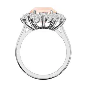 Padparadscha Sapphire Halo Ring 2