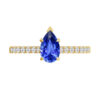 Pear Shaped Blue Sapphire Yellow Gold Ring 1 1