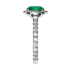 Round Colombian Emerald Halo Engagement Ring4