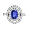 blue sapphire double halo ring