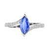 blue sapphire marquise twisted band engagement ring