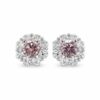 cluster pink diamond earrings