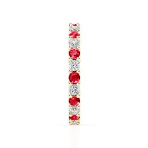 ruby and diamond gold eternity band 3