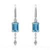 2 ct Aquamarine Drop Earring With Diamond Detail 2