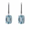 1.2ct Aquamarine Drop Earring With Shepherds Hook