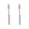 diamond drop earrings channel set white gold