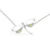 dragonfly pendant necklace with yellow diamonds