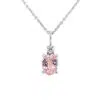 pink sapphire and diamond pendant necklace