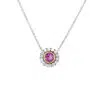 pink sapphire halo necklace 1