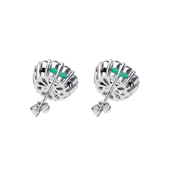 emerald halo diamond earrings 3