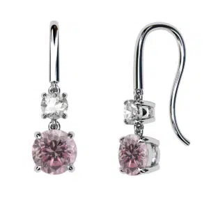 pink diamond drop earrings 2