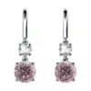 pink diamond drop earrngs