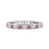 white gold pink diamond eternity ring