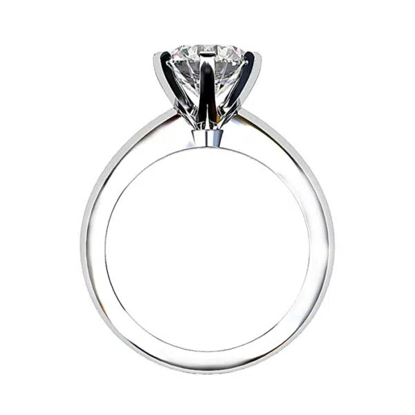 1.3Ct Round Diamond Solitaire Ring side view