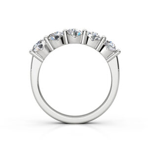 5 stone eternity ring with v shape setting 2