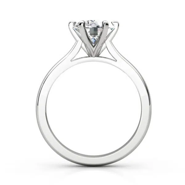 6 Claw Solitaire 1ct Diamond Ring side